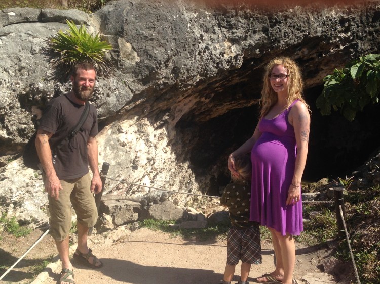 Giant iguana by Aaron, guarding his cave home