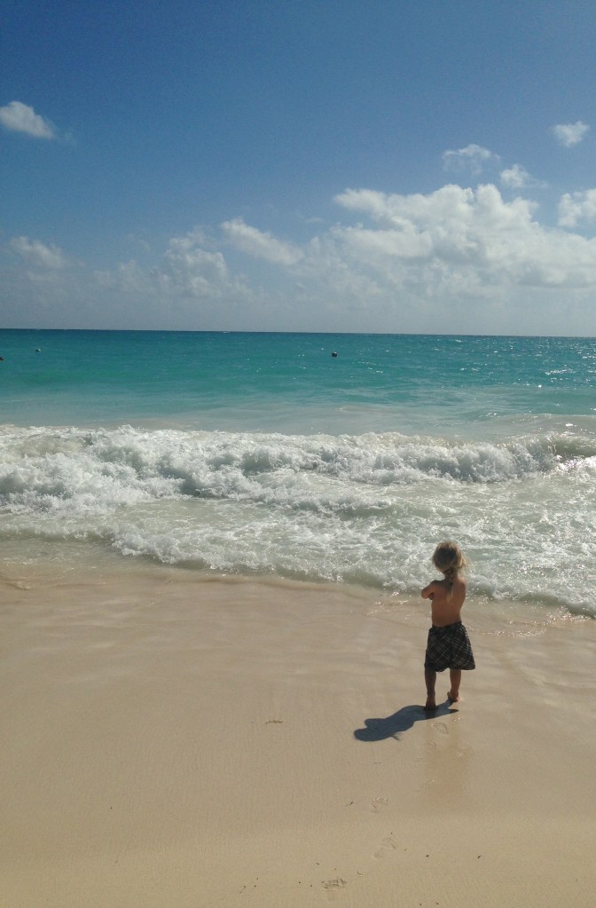 Cliffside beach--swimming at the ruins!