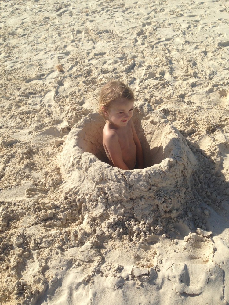 Raines Wilder helped two girls with dig these